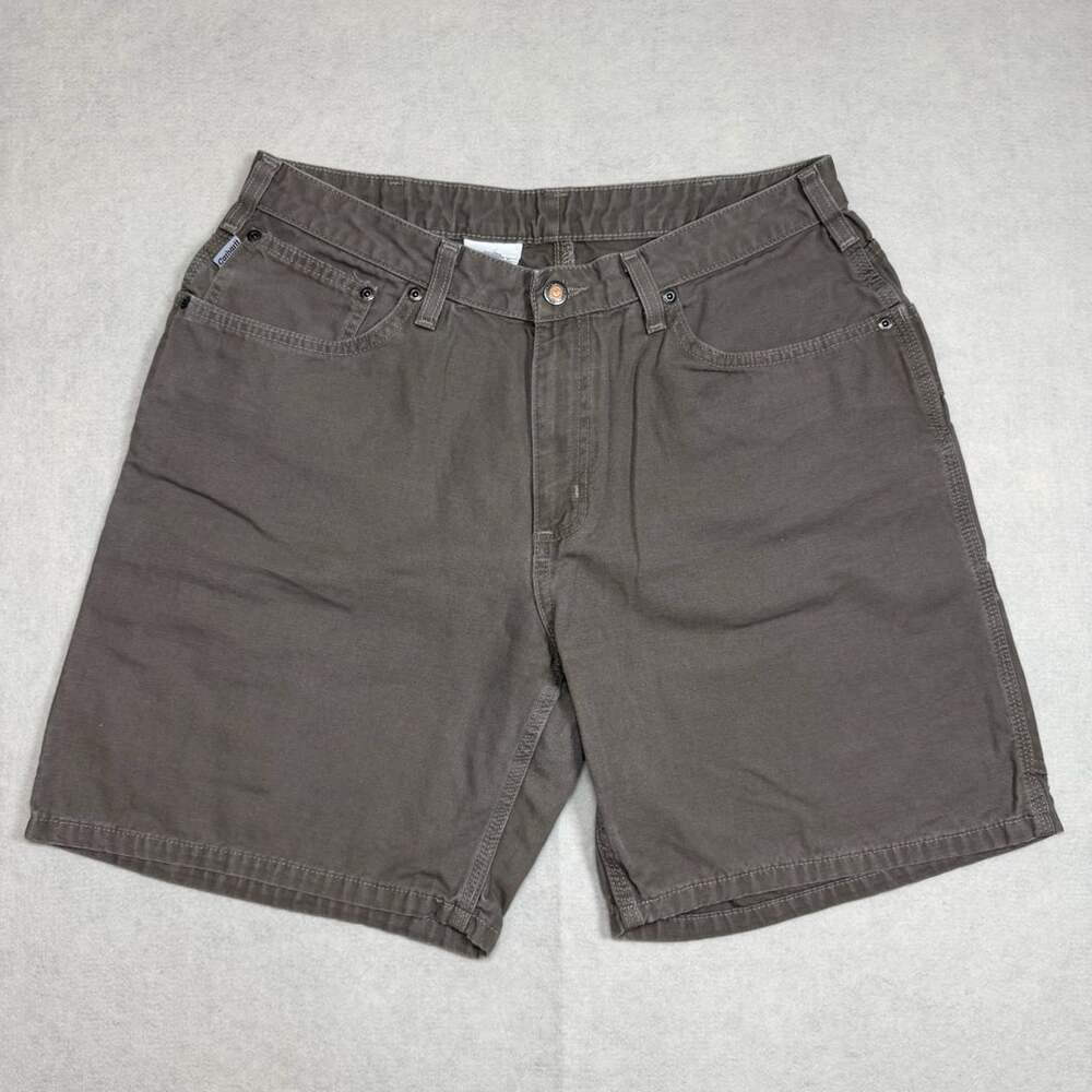 Carhartt Shorts Womens Size 14 WB190 Utility Canvas Shorts Brown Carpenter